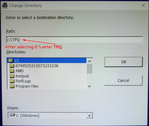 Set directory